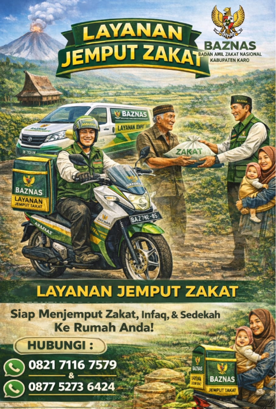 Layanan jemput Zakat Baznas Kabupaten Karo